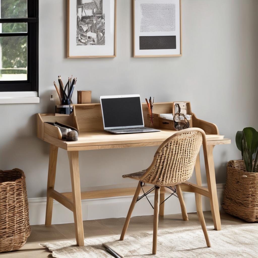 Bench style desk layout for multifunctional studios