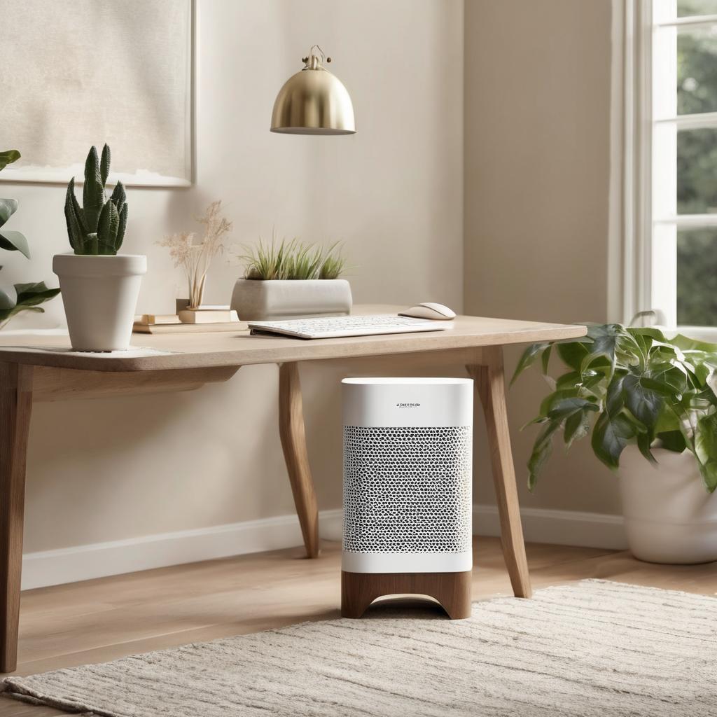 Compact air purifier or smart fan for fresh air