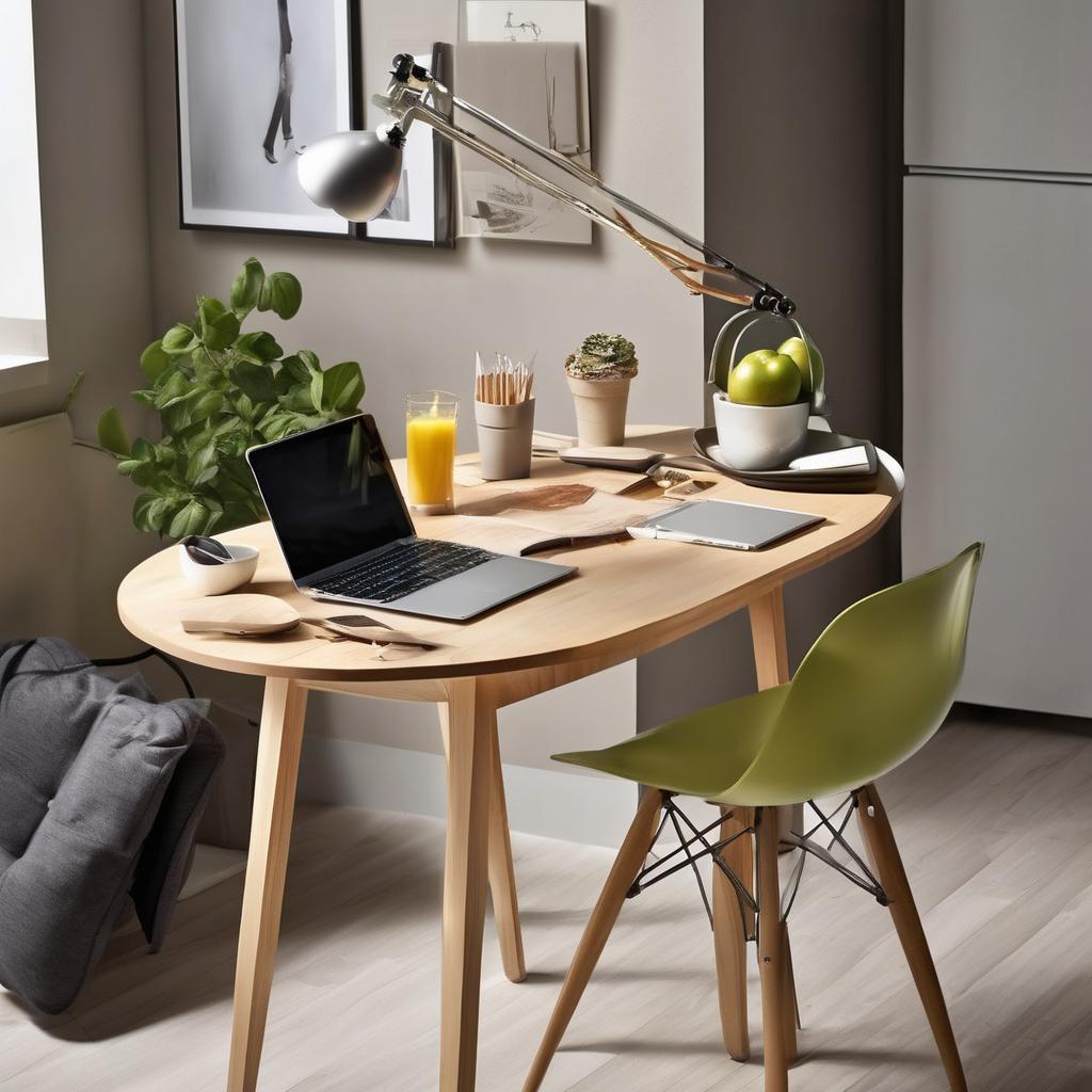 Convertible Work and Dining Setup for Tiny Apartments
