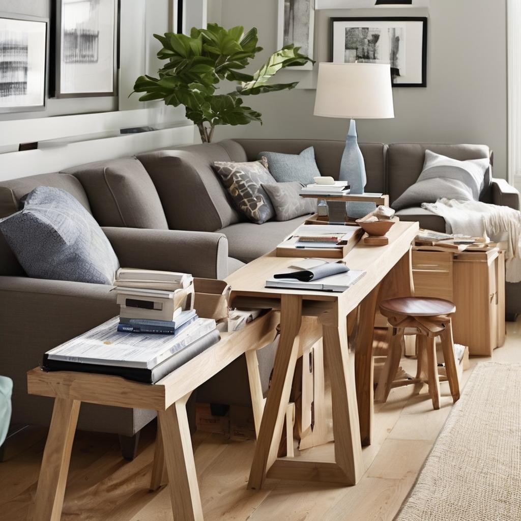 Multifunctional furniture for budget small desks