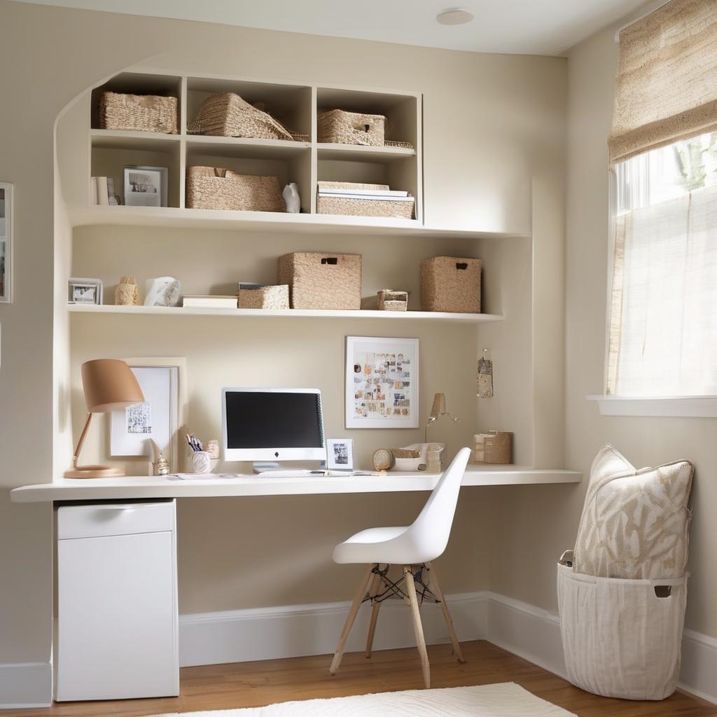 Neutral color palette for a serene workspace