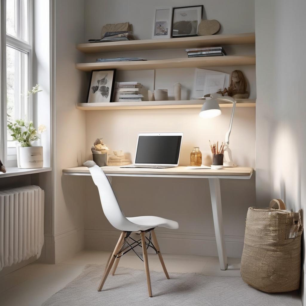 Small space desk setup ideas that feel airy