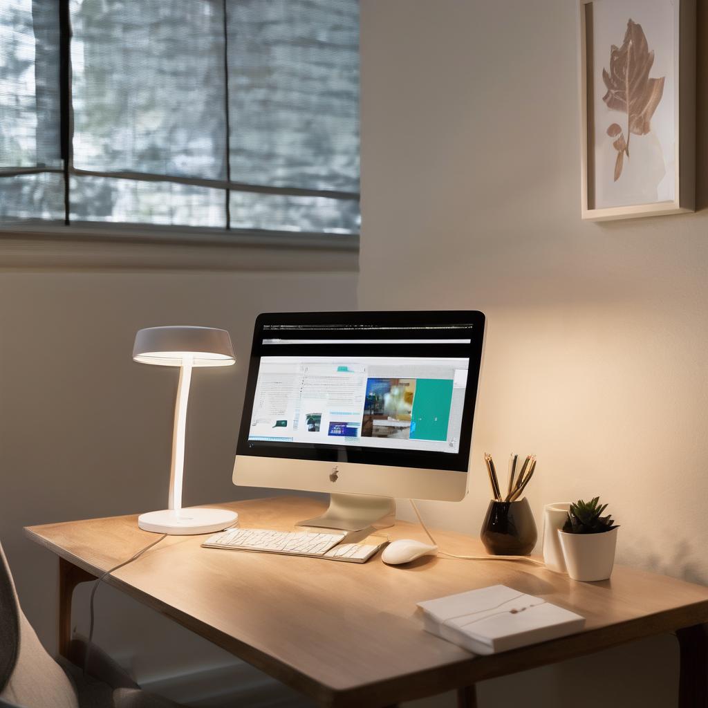 Soft Lighting for a Calm Workspace