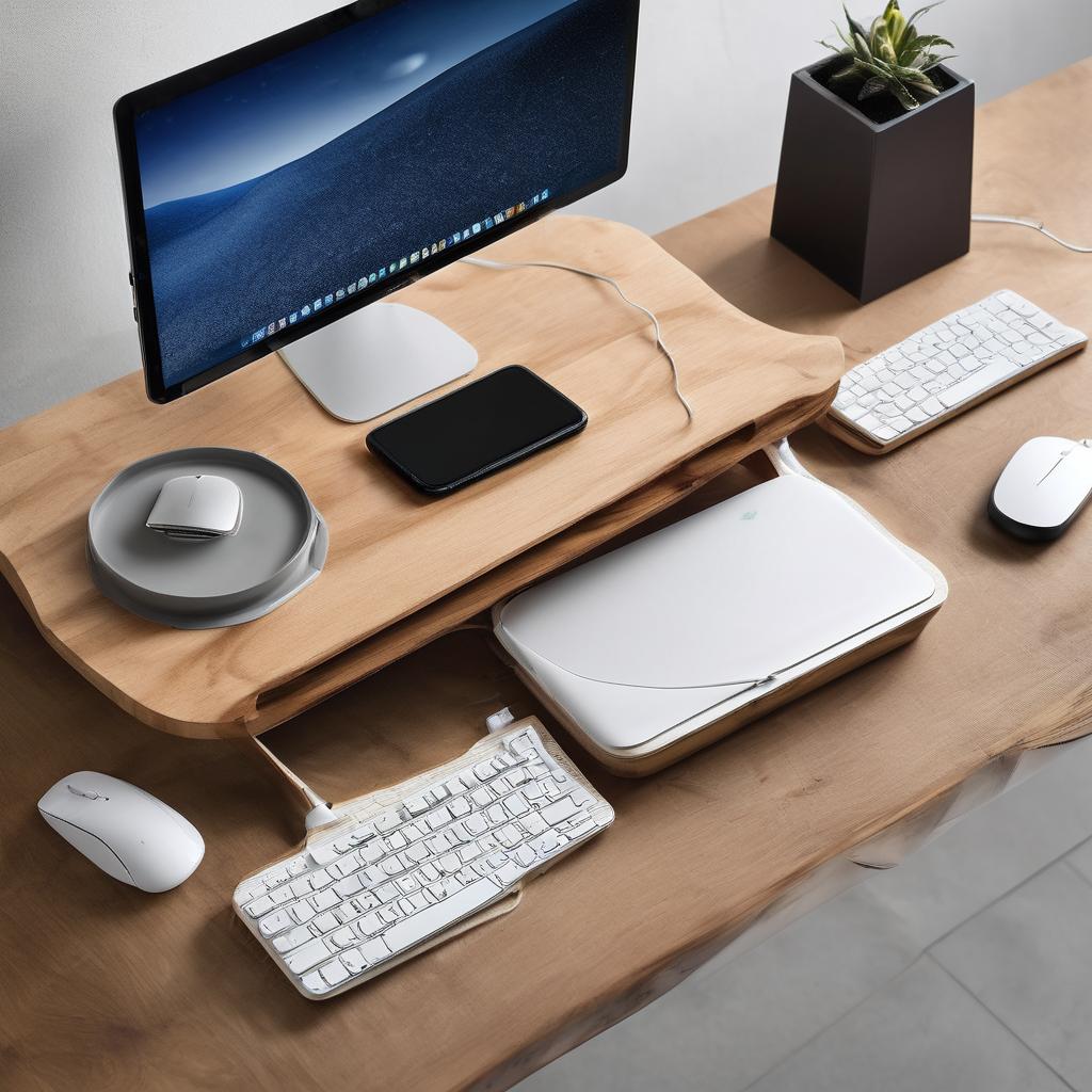 Wireless charging and cable free desktop