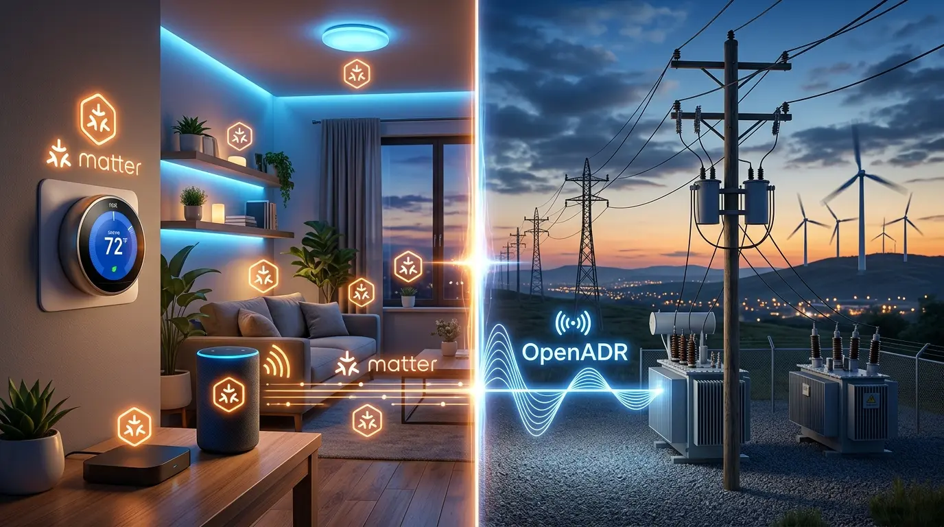 Visual bridge between Matter smart home devices and OpenADR grid communication